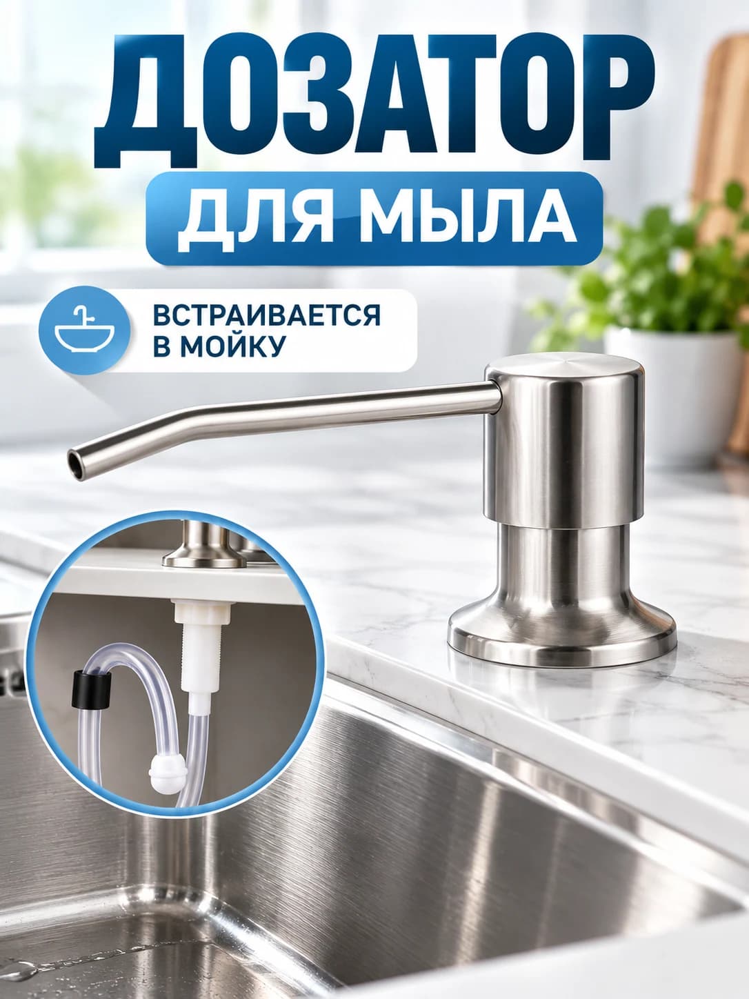 Встраиваемый дозатор для жидкого мыла