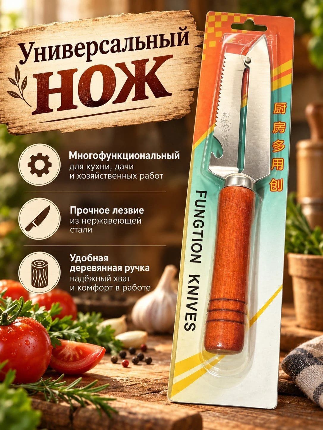 Многофункциональный кухонный нож